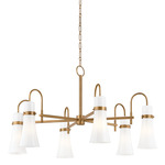 Maple Chandelier - Patina Brass / Opal