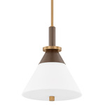 Staton Pendant - Patina Brass / Bronze / Opal