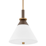Staton Pendant - Patina Brass / Bronze / Opal