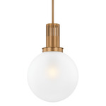 Tobias Pendant - Patina Brass / Etched Glass