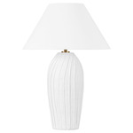 Deacon Table Lamp - White / Natural Linen
