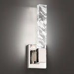 Baton Color-Select Wall Sconce - Polished Nickel / Optic Haze Quartz