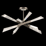 Solitude Color-Select Semi Flush Ceiling Light - Antique Nickel / Optic Haze Quartz