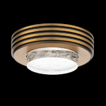 Zircle Color-Select Ceiling Light / Wall Sconce - Aged Brass / Optic Haze Quartz