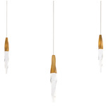 Kindjal Color-Select Linear Multi Light Pendant - Aged Brass / Crystal