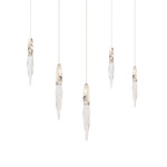 Kindjal Color-Select Linear Multi Light Pendant - Polished Nickel / Crystal