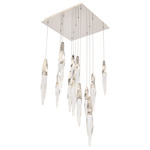 Kindjal Color-Select Square Multi Light Pendant - Polished Nickel / Crystal