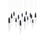 Kindjal Color-Select Linear Multi Light Pendant - Black / Crystal