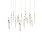 Kindjal Color-Select Linear Multi Light Pendant - Polished Nickel / Crystal