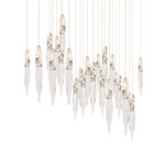Kindjal Color-Select Linear Multi Light Pendant - Polished Nickel / Crystal