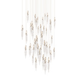 Kindjal Color-Select Square Multi Light Pendant - Polished Nickel / Crystal