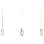 Martini Color-Select Linear Multi Light Pendant - Polished Nickel / Optic Haze Quartz