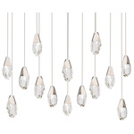 Martini Color-Select Linear Multi Light Pendant - Polished Nickel / Optic Crystal