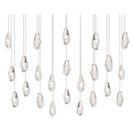Martini Color-Select Linear Multi Light Pendant - Polished Nickel / Optic Crystal