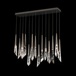 Solitude Color-Select Linear Multi Light Pendant - Antique Nickel / Optic Haze Quartz
