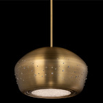Astral Color-Select Pendant - Aged Brass / Radiance Crystal Dust