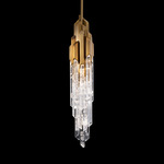 Organza Color-Select Pendant - Aged Brass / Optic Haze Quartz