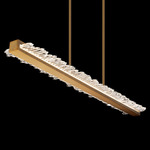 Frozen Linear Color-Select Pendant - Aged Brass