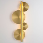 Strate Moon Wall Sconce - Satin Brass / Satin Brass
