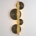 Strate Moon Wall Sconce - Satin Brass / Satin Graphite