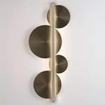 Strate Moon Wall Sconce - Satin Nickel / Satin Graphite