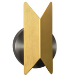 Pirouette V1 Wall Sconce - Satin Graphite / Satin Brass