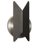 Pirouette V1 Wall Sconce - Satin Nickel / Satin Graphite