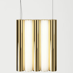 Gamma Pendant - Polished Brass / Opal