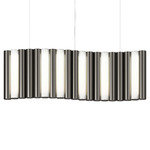 Gamma Linear Pendant - Satin Graphite / Opal