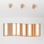 Gamma Linear Pendant - Satin Copper / Opal