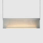Nebra Large Linear Pendant - Black / Inox