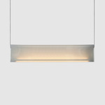 Nebra Large Linear Pendant - Black / Inox
