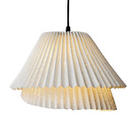 Tempo Vivace Pendant - Stainless Steel / White