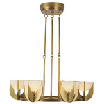 Colette Chandelier - Vintage Brass / Alabaster