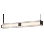 Alai Linear Pendant - Urban Bronze / Clear Ribbed
