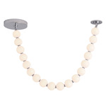 Akoya Chain Pendant - Chrome / Opal