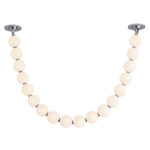 Akoya Chain Pendant - Chrome / Opal