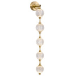 Marni Hanging Wall Sconce - Natural Brass / Clear