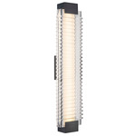 Alai Bathroom Vanity Light - Urban Bronze / Clear Ribbed
