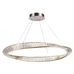 Stella Color-Select Pendant - Satin Nickel / Crystal