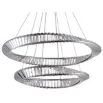 Stella Color-Select Chandelier - Satin Nickel / Crystal