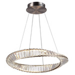 Stella Color-Select Pendant - Satin Nickel / Crystal
