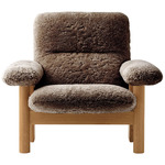 Brasilia Lounge Chair - Natural Oak / Sahara Sheepskin