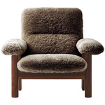 Brasilia Lounge Chair - Dark Stained Oak / Sahara Sheepskin