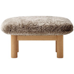 Brasilia Ottoman - Natural Oak / Sahara Sheepskin
