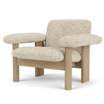 Brasilia Low Back Lounge Chair - Natural Oak / Natural Sheepskin