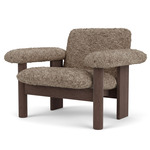 Brasilia Low Back Lounge Chair - Dark Stained Oak / Sahara Sheepskin