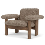Brasilia Low Back Lounge Chair - Oiled Walnut / Sahara Sheepskin