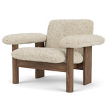 Brasilia Low Back Lounge Chair - Oiled Walnut / Natural Sheepskin
