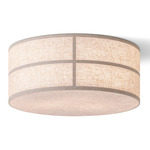 Hashira Ceiling Light - Black / Raw Linen